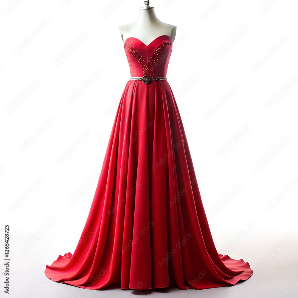 Luxury Wedding Dress over White Studio Background Luxury Wedding Dress over White Studio Background