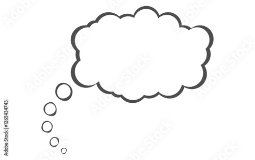 Cloud thought bubble vector stock image, cloud thought png image, editable cloud bubble image