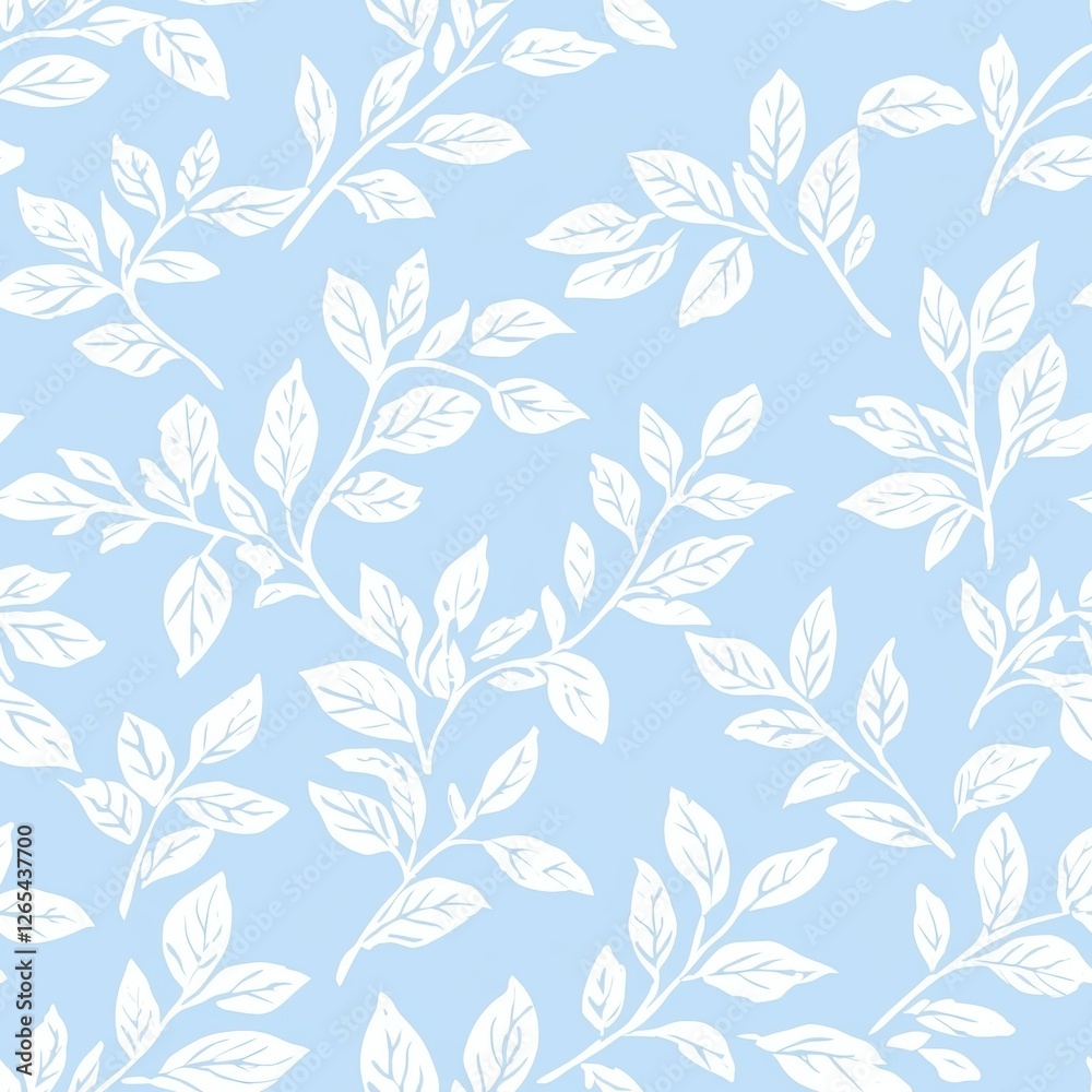 Repetitive seamless pattern of leaf foliage for fabric design. Repetitive seamless pattern of leaf foliage for fabric design.