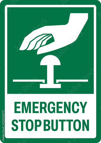 emergency and first aid safety signs v2 uppercase text_emergency stop button_portrait size a4/a3/a2/a1	 
