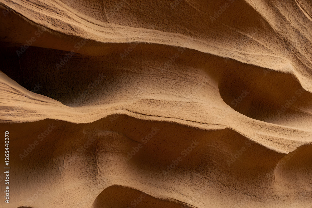 Obraz premium Sweeping sandstone formations create a captivating display of natural patterns and textures. The interplay of light and shadow enhances the undulating surfaces.