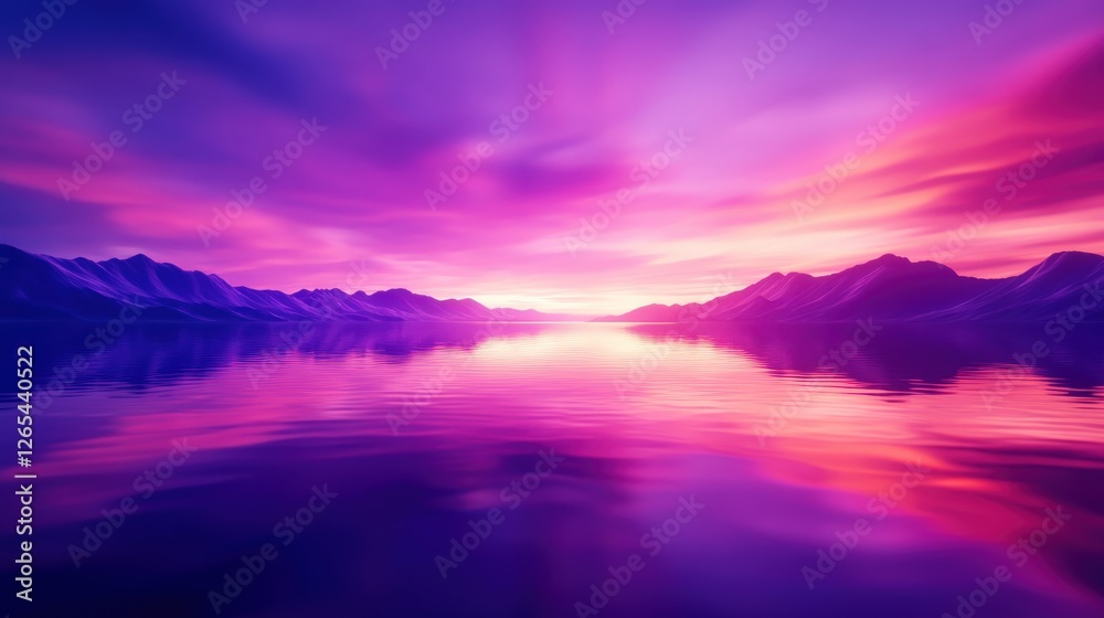 A stunning view of a tranquil lake at dusk, showcasing vibrant hues of purple and pink reflecting on the calm water, surrounded by majestic mountains under a dramatic sky. A stunning view of a tranquil lake at dusk, showcasing vibrant hues of purple and pink reflecting on the calm water, surrounded by majestic mountains under a dramatic sky.