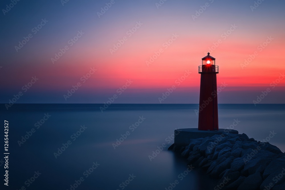 Grand Haven Sunset: South Pierhead Inner Light & Entrance Light in Michigan State Park