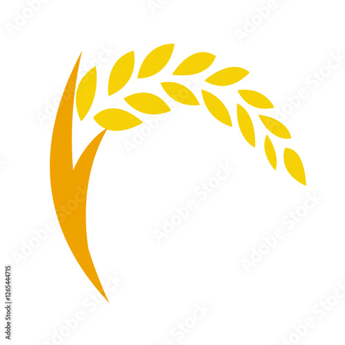yellow rice logo symbol template