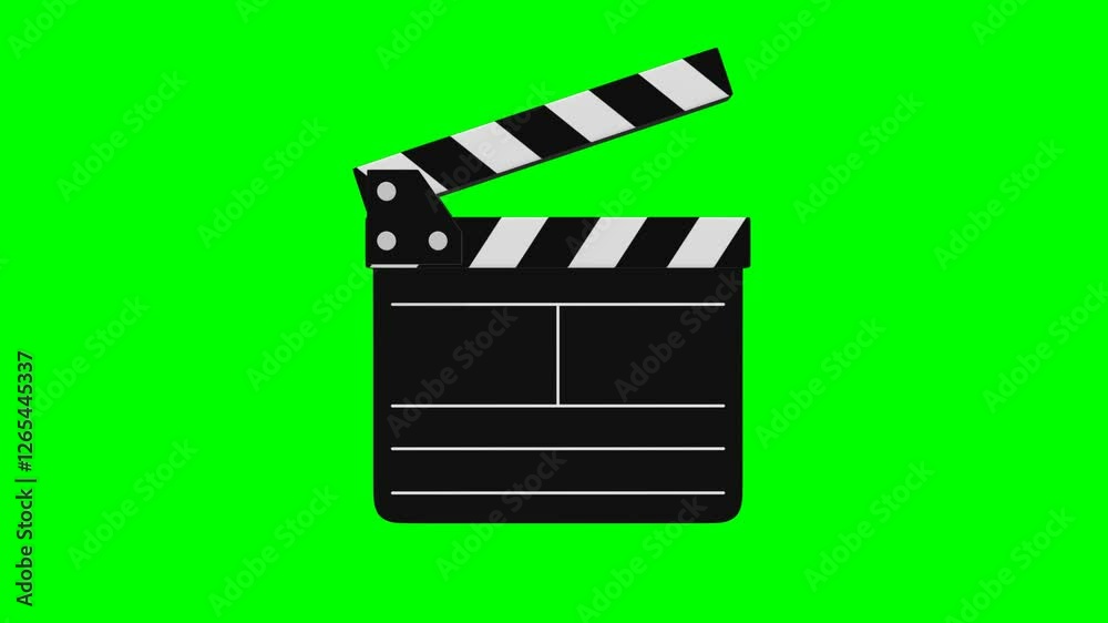 movie clapper board isolated