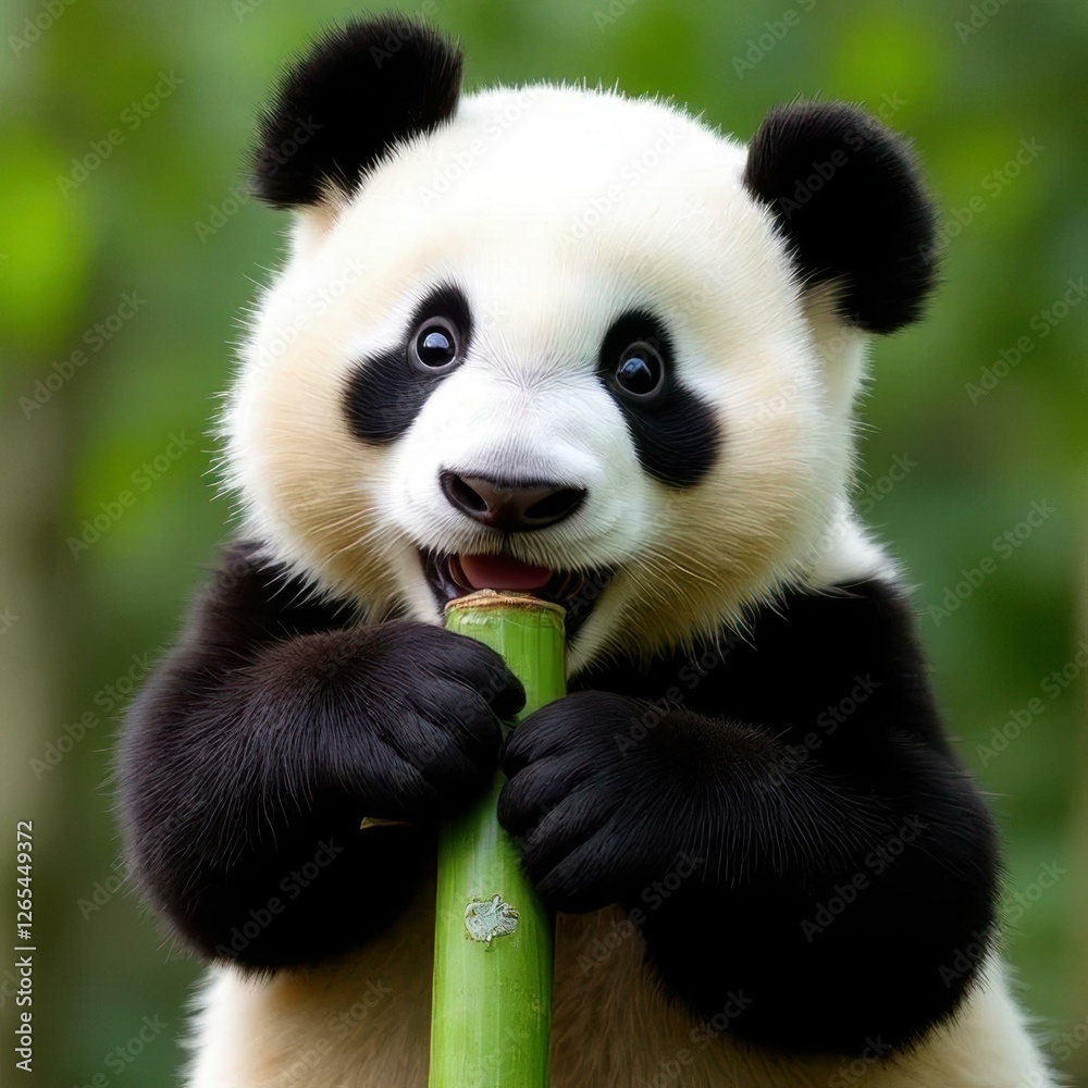 Fototapeta premium A photo of giant panda panda panda bear coon bear Ailuropoda melanoleuca