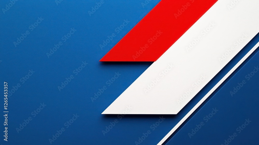 Red White And Blue Abstract Geometric Shapes On Textured Background Red White And Blue Abstract Geometric Shapes On Textured Background