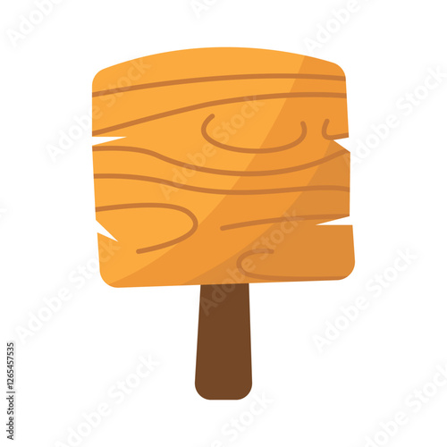Wodden sign board illustration. Cartoon wooden pointers. Wood pointer stick, arrows sign. Ui game board, road plank or direction signpost. Isolated blank panel recent vector
