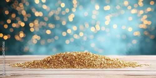 Golden Glitter on Rustic Wo...