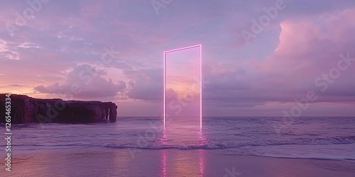 Neon Portal to the Unknown:...