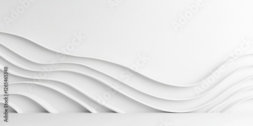 Abstract White Wave Pattern...