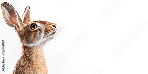 Curious Hare: A close-up po...