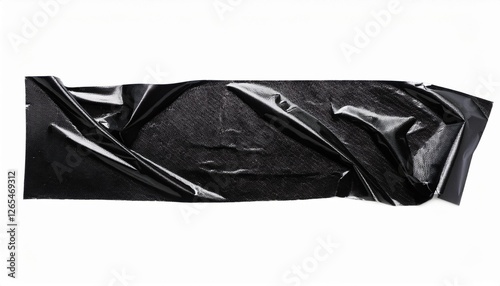 black plastic bag isolated on white