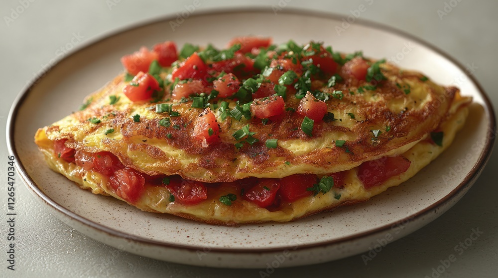 Fluffy tomato omelette, kitchen, breakfast, food photography, recipe Fluffy tomato omelette, kitchen, breakfast, food photography, recipe