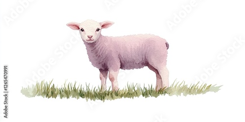 Little Lamb Watercolor: A s...