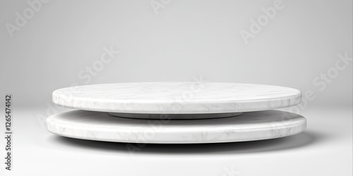 Double Round Marble Pedesta...