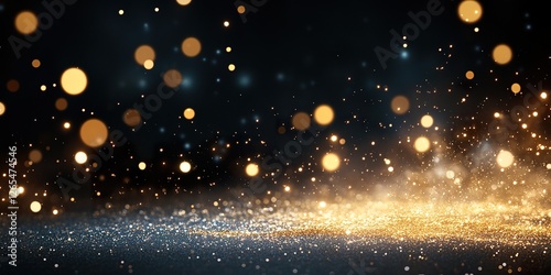 Golden Sparkle Abstract: A ...
