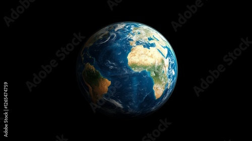 Globe showcasing six continents, representing global unity and earth science exploration.