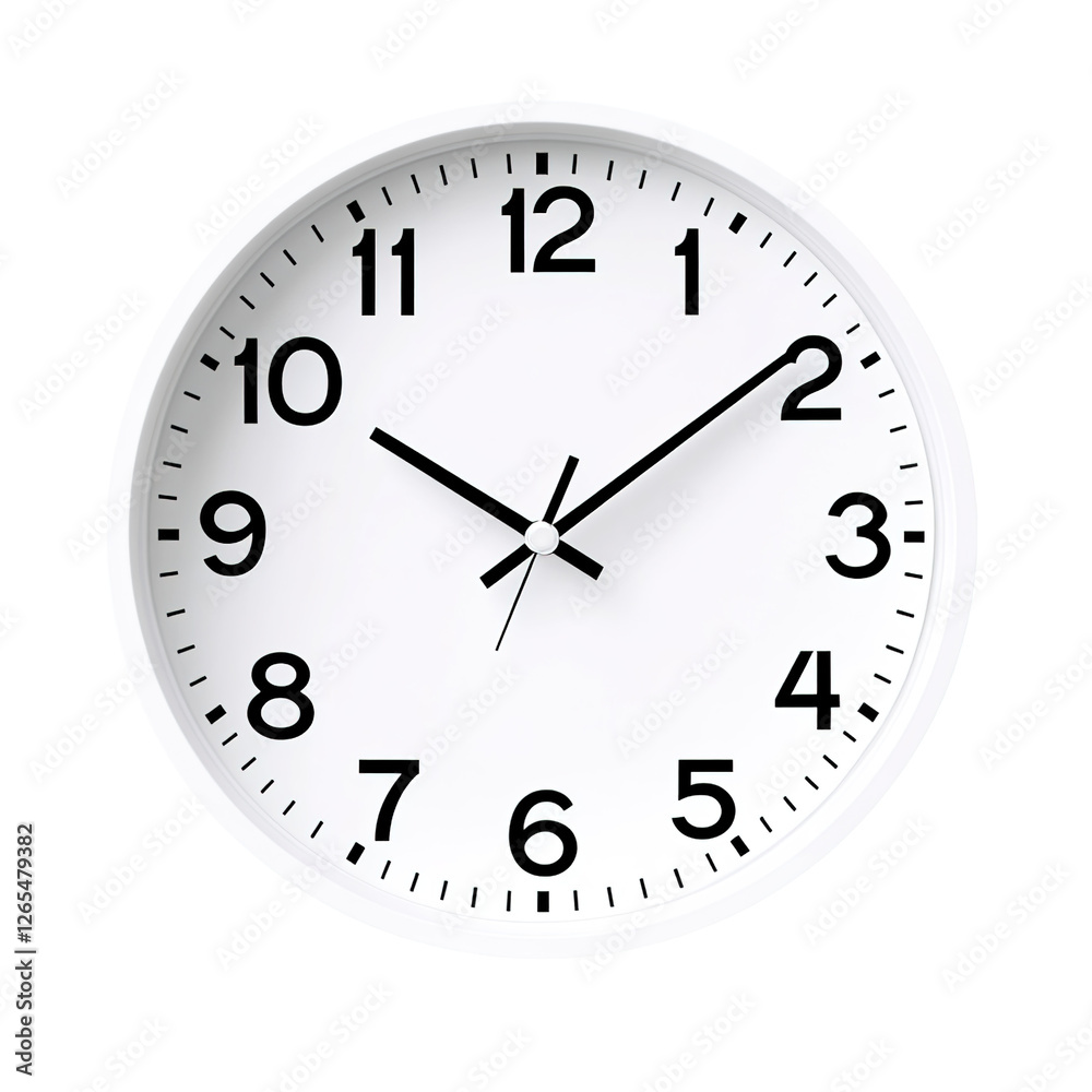 Wall clock. Simple wall clock. Minimalist watch. Classic design wall clock. Analog clock. Vector illustration Wall clock. Simple wall clock. Minimalist watch. Classic design wall clock. Analog clock. Vector illustration