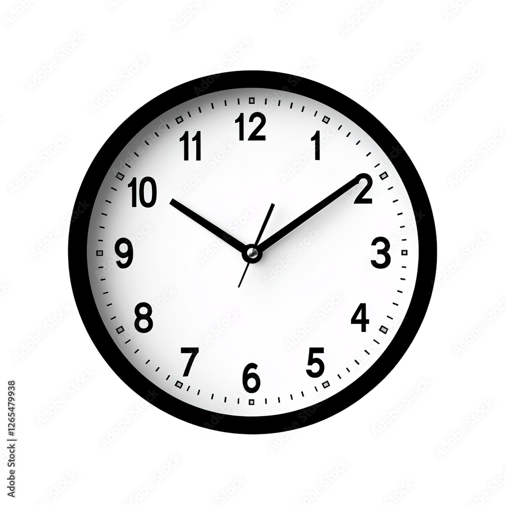 Wall clock. Simple wall clock. Minimalist watch. Classic design wall clock. Analog clock. Vector illustration Wall clock. Simple wall clock. Minimalist watch. Classic design wall clock. Analog clock. Vector illustration
