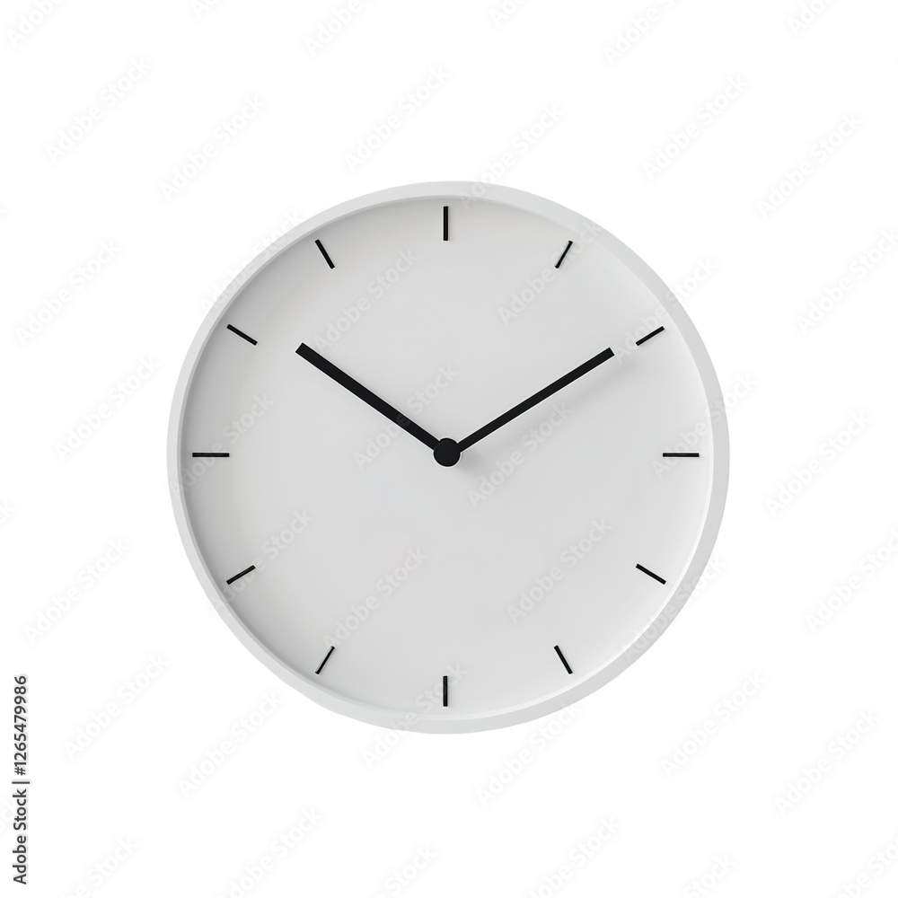 Wall clock. Simple wall clock. Minimalist watch. Classic design wall clock. Analog clock. Vector illustration Wall clock. Simple wall clock. Minimalist watch. Classic design wall clock. Analog clock. Vector illustration