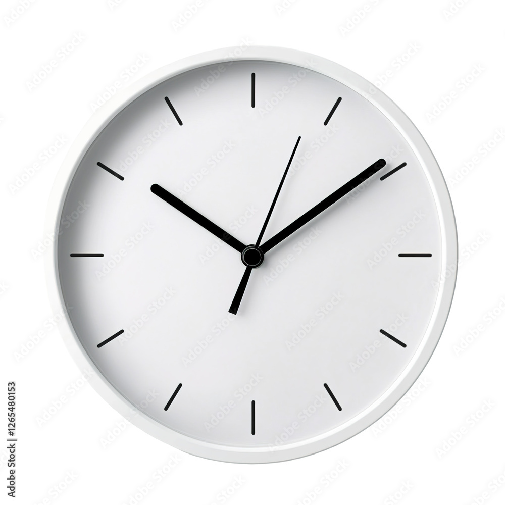 Wall clock. Simple wall clock. Minimalist watch. Classic design wall clock. Analog clock. Vector illustration Wall clock. Simple wall clock. Minimalist watch. Classic design wall clock. Analog clock. Vector illustration