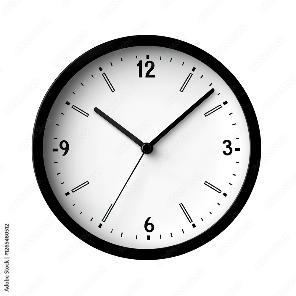 Wall clock. Simple wall clock. Minimalist watch. Classic design wall clock. Analog clock. Vector illustration Wall clock. Simple wall clock. Minimalist watch. Classic design wall clock. Analog clock. Vector illustration