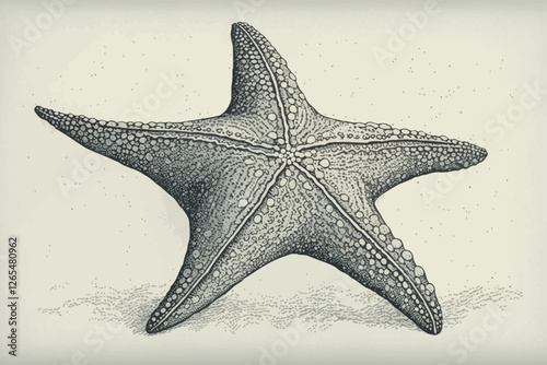 Background with starfish. Sea floral illustration.
