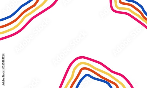Abstract background featuring curved lines in rainbow color