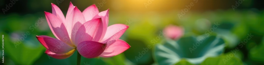 Lotus flower with long stamens and intricate details in sunlight, anther, beam, texture Lotus flower with long stamens and intricate details in sunlight, anther, beam, texture