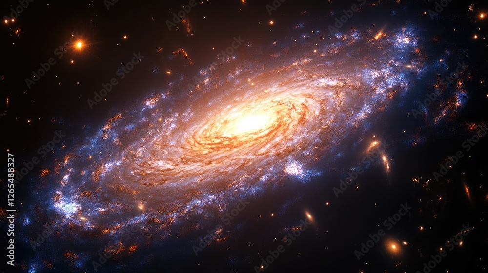 Obraz premium Spiral galaxy in deep space. Possible use Science, astronomy, educational purposes