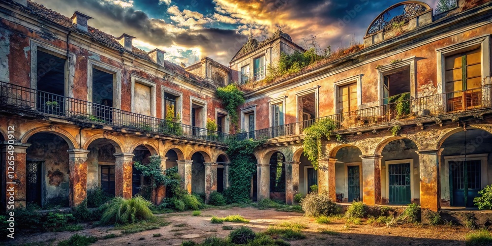 Naklejka premium Abandoned Royal Palace Aranjuez Spain: Urban Exploration Photography