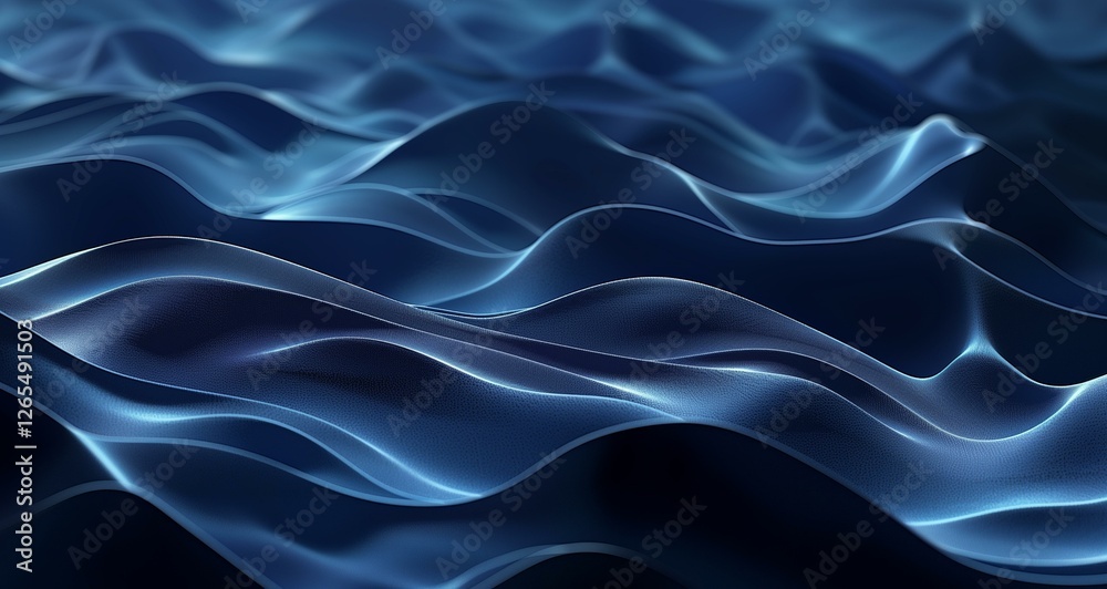 Abstract Blue Waves Digital Art Background Texture Illustration Abstract Blue Waves Digital Art Background Texture Illustration