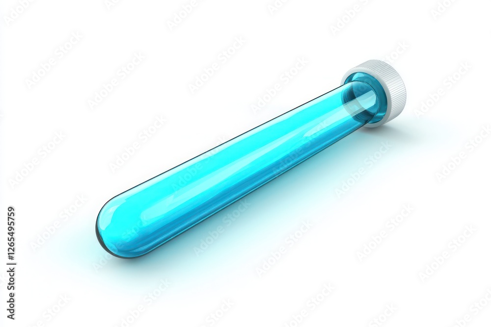 3D Glyph Line Icon of a test tube representing laboratory and scientific processes. 3D Glyph Line Icon of a test tube representing laboratory and scientific processes.