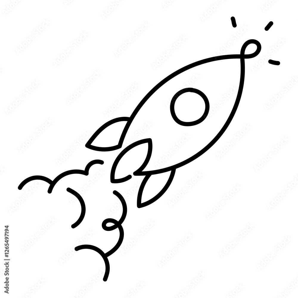 Rocket Launching Upward – Startup Growth, Business Success, and Innovation