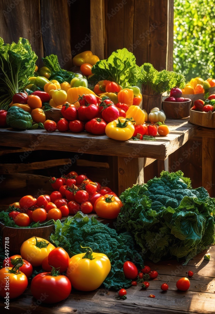 vibrant close view fresh organic farm produce displayed rustic wooden table surfaces, rainbow, lgbtq, lgbt, pride, colorful, love, equality, apples