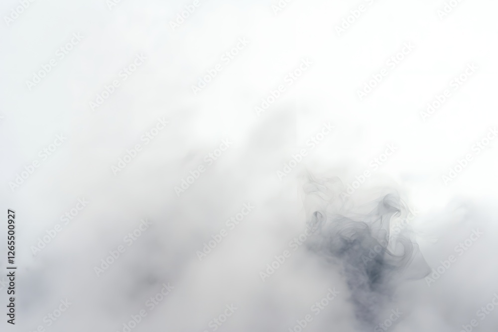 Naklejka premium Ghostly Mist and Fog Obscuring the Landscape Creating an Ethereal Mysterious Atmosphere