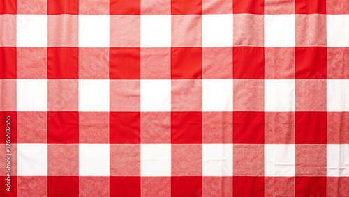 red and white checkered tablecloth