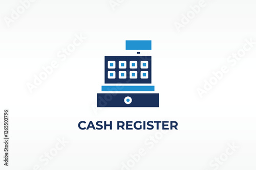 Cash Register vector, icon or logo sign isolated symbol illustration