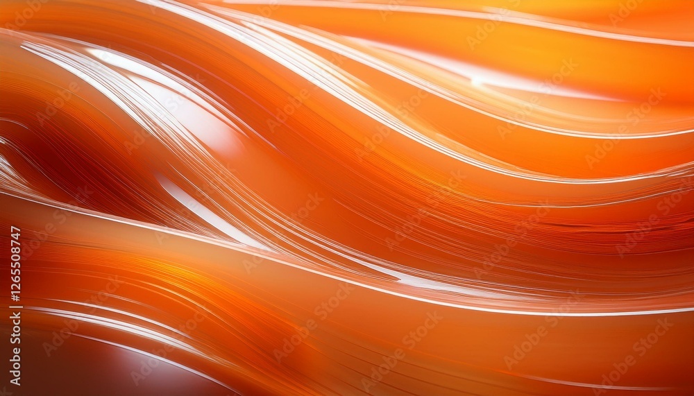 Glossy orange acrylic flowing background Glossy orange acrylic flowing background