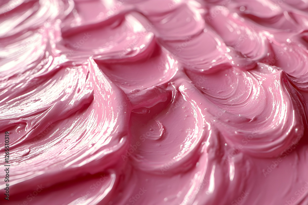 Close Up View Of Pink Paint Texture With Brush Strokes Close Up View Of Pink Paint Texture With Brush Strokes