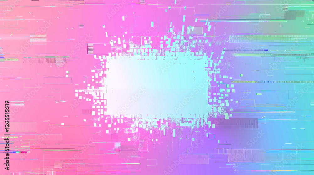 Obraz premium neon rainbow pixel texture