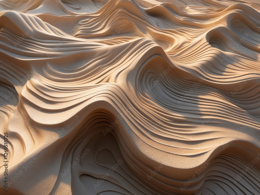 A high-resolution abstract background resembling layered sand dunes or topographic formations in warm earth tones. A high-resolution abstract background resembling layered sand dunes or topographic formations in warm earth tones.