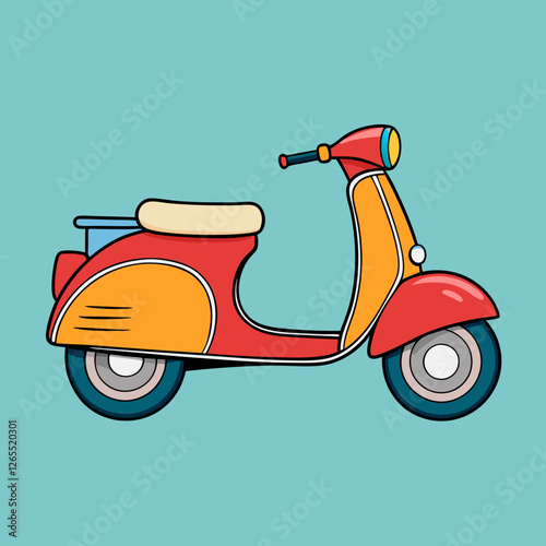 vintage scooter vector