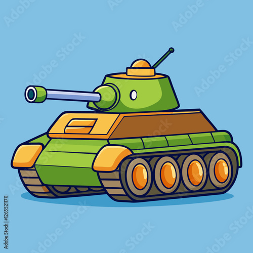 vector illustration of tank