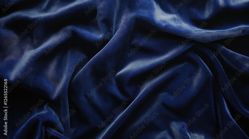 Fototapeta premium A deep navy blue background with soft velvet texture and rich color.