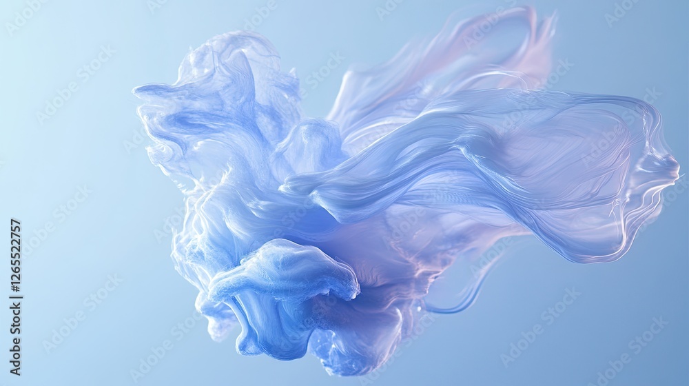 Fototapeta premium A dynamic blue gradient with smooth digital waves creating depth and movement.