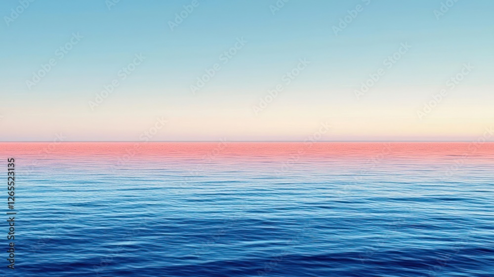 Obraz premium Pink And Blue Ocean Sunset Seascape