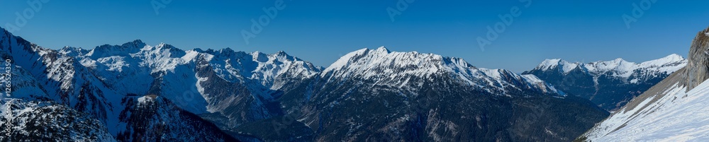 Winterpanorama Berge über dem Fernpass auf der Lermooser Seite Winterpanorama Berge über dem Fernpass auf der Lermooser Seite