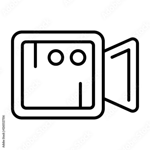 Video Camera Outline Icon Style Design